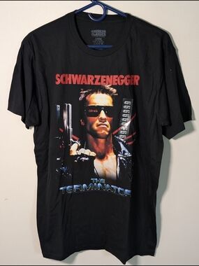 American Classics The Terminator Black Graphic Cotton Crew Neck T-Shirt Mens L